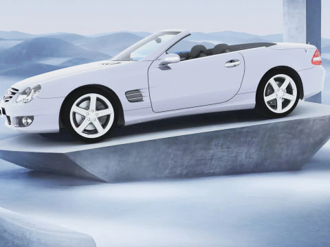 Mercedes-Benz with Driver 3D Model