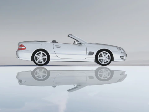 Mercedes-Benz with Driver 3D Model