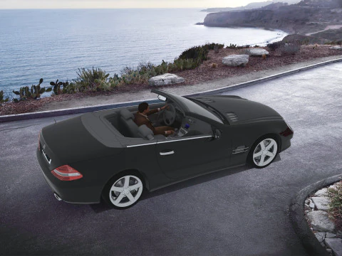 Mercedes-Benz with Driver 3D Model