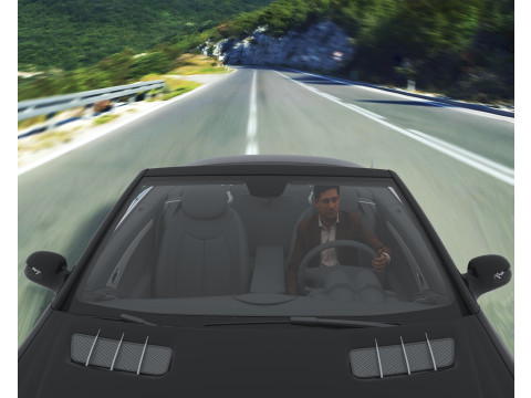 Mercedes-Benz with Driver 4K 3D Model
