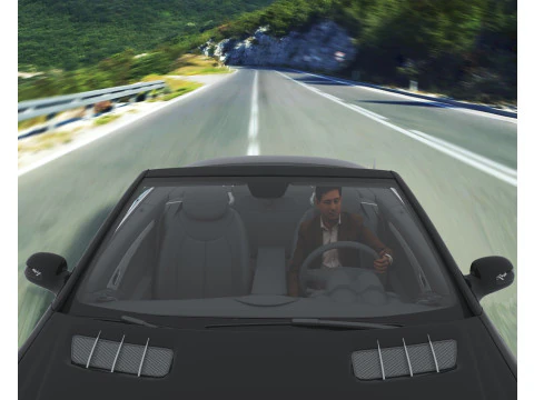 Mercedes-Benz with Driver 3D Model