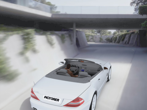 Mercedes-Benz with Driver 4K 3D Model