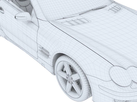 Mercedes-Benz with Driver 3D Model