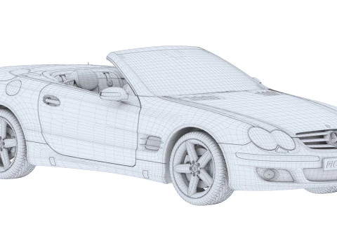 Mercedes-Benz with Driver 3D Model