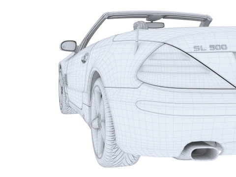 Mercedes-Benz with Driver 3D Model