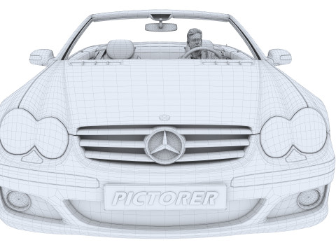 Mercedes-Benz with Driver 4K 3D Model