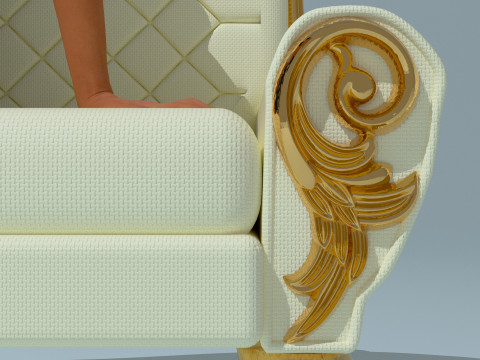 Evelyn on the Divan 4K Model 3D