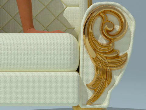 Evelyn on the Divan 3D Model
