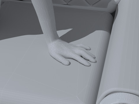 Evelyn on the Divan 4K Model 3D