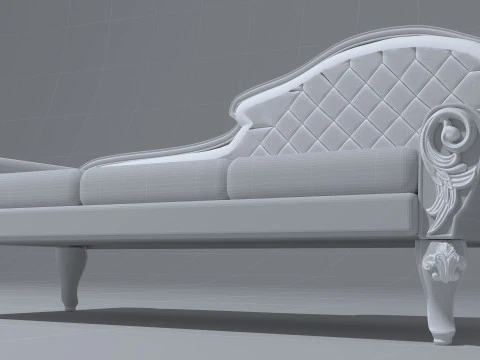 Evelyn on the Divan 3D Model