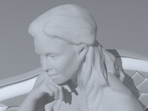 Evelyn on the Divan 4K Model 3D