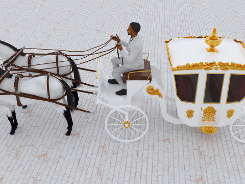 Royal Carriage 2 - 4K 3D-Modell