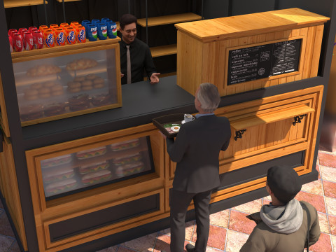 Breakfast Shop 4K 3D Model