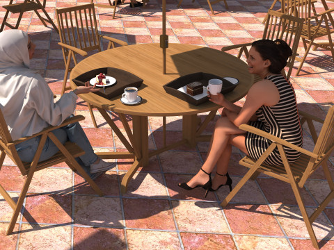Breakfast Shop 4K 3D Model