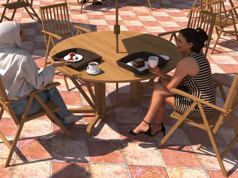 Breakfast Shop 4K 3D Model