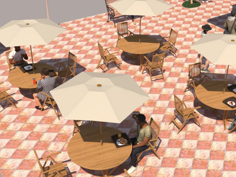 Breakfast Shop 4K 3D Model