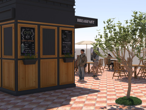 Breakfast Shop 4K 3D Model