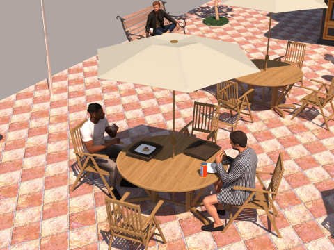 Breakfast Shop 4K 3D Model