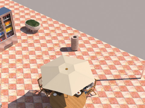 Breakfast Shop 4K 3D Model