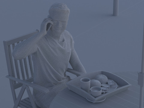Breakfast Shop 4K 3D Model