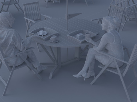 Breakfast Shop 4K 3D Model