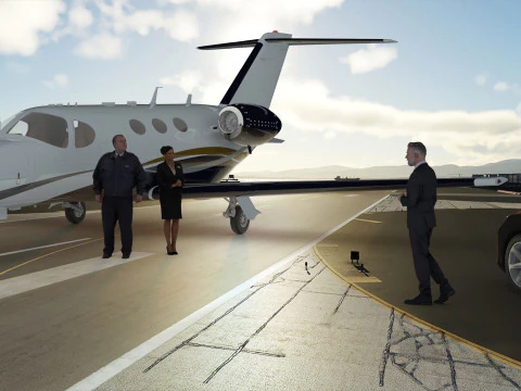 Private Jet 4K 3D Model