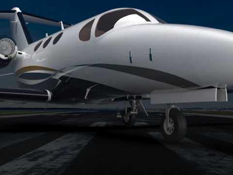 Private Jet 4K 3D Model