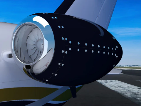 Private Jet 4K 3D Model