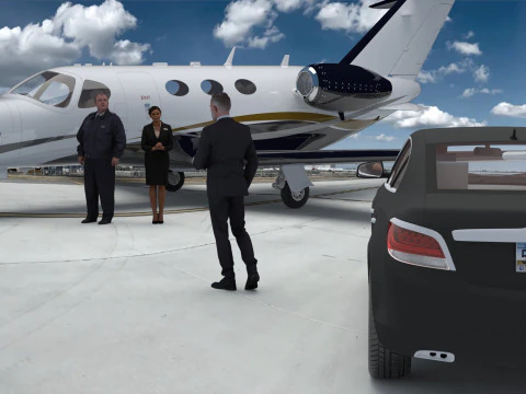 Private Jet 4K 3D Model