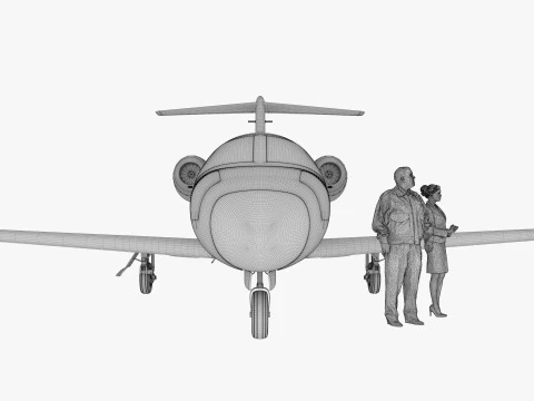 Private Jet 4K 3D Model