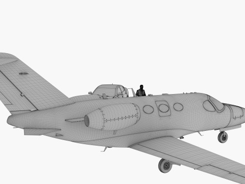Private Jet 4K 3Dモデル