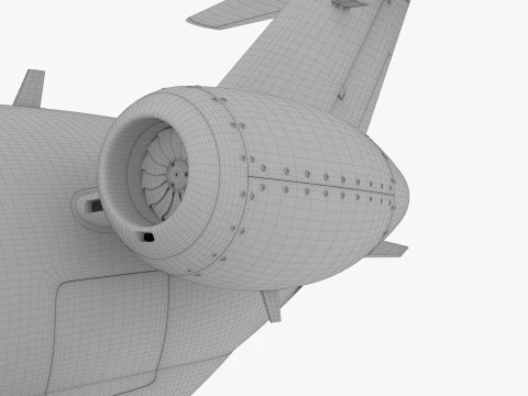 Private Jet 4K 3D Model