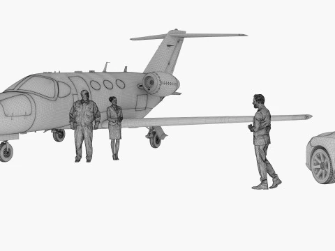 Private Jet 4K 3D Model