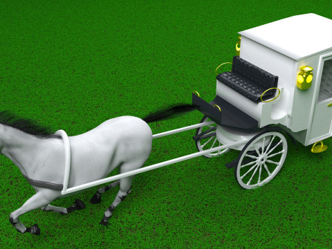 White Carriage 4K Model 3D
