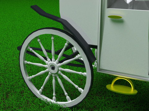 White Carriage 4K Model 3D