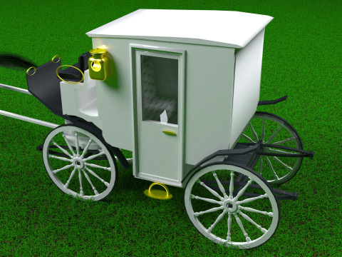 White Carriage 4K Model 3D