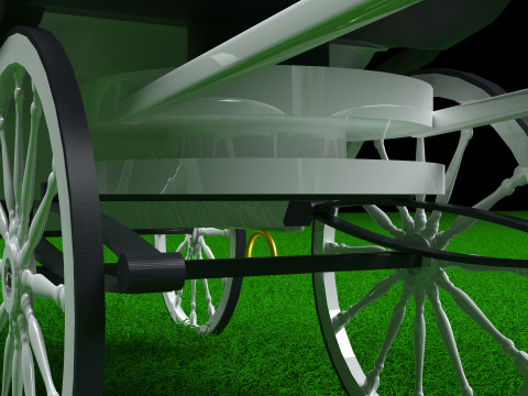 White Carriage 4K Model 3D