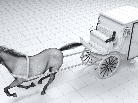 White Carriage 4K Model 3D