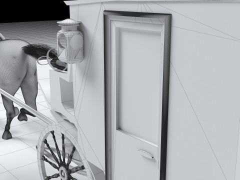 White Carriage 4K Model 3D