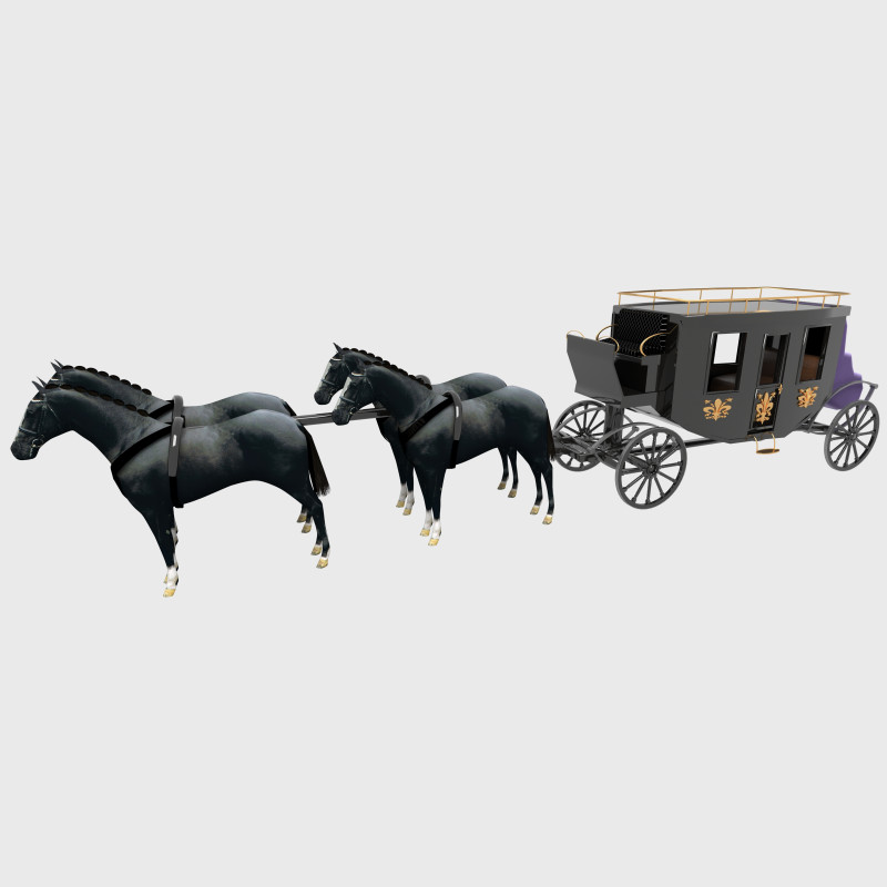 Western Wagon 7 - 4K Modèle 3D .c4d .max .obj .3ds .fbx .stl .blend