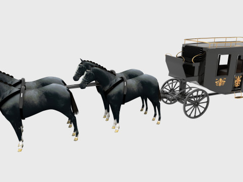 Western Wagon 7 - 4K Modèle 3D