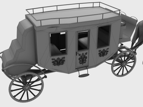 Western Wagon 7 - 4K Modèle 3D
