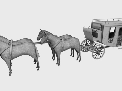 Western Wagon 7 - 4K Modèle 3D