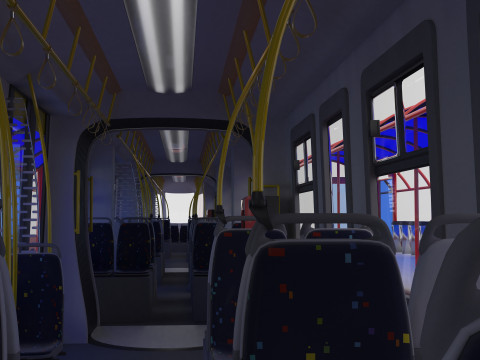 Tram and Station 2 - 4K 3D Модель