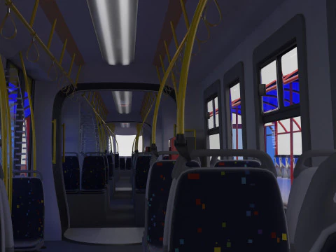Tram and Station 2 3D Model