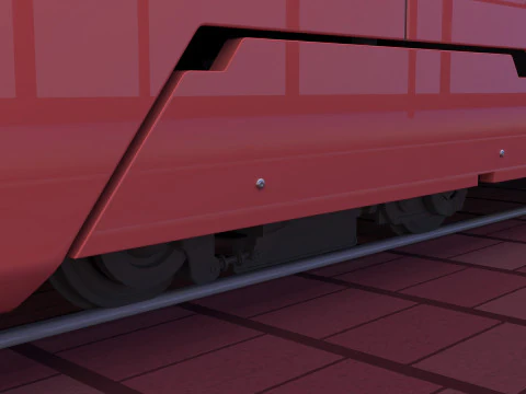 Tram and Station 2 3D Model