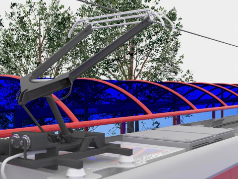 Tram and Station 2 3D Model