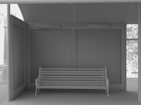 Tram and Station 2 - 4K 3D Модель