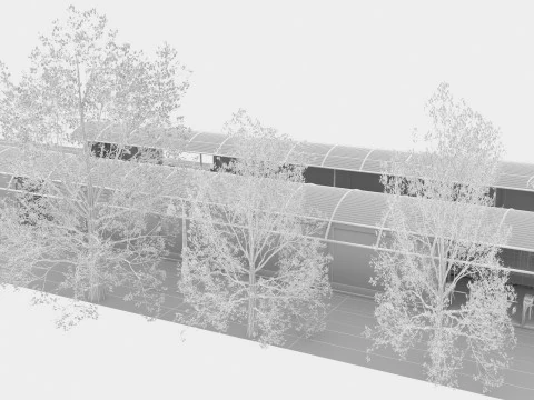Tram and Station 2 3D Model