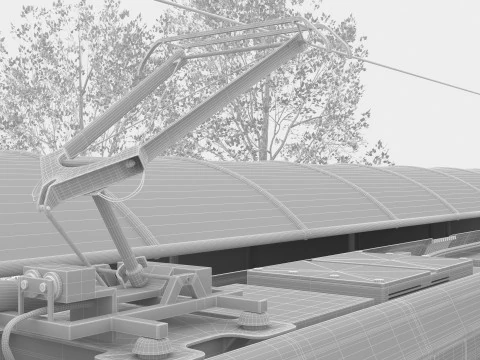 Tram and Station 2 3D Model